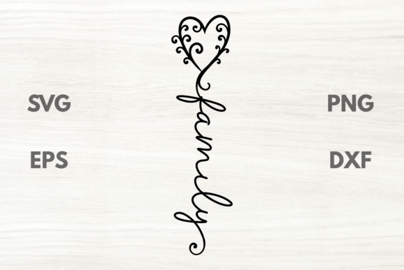 Family Heart Floral Inspirational Quote: A Crafts Graphics Review