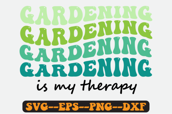 Gardening is My Therapy Quote Retro Svg Graphics in Crafts