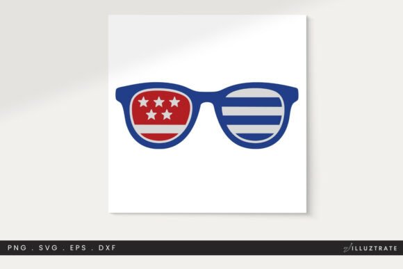 July 4 Sunglasses SVG Clipart for Graphics and Crafts