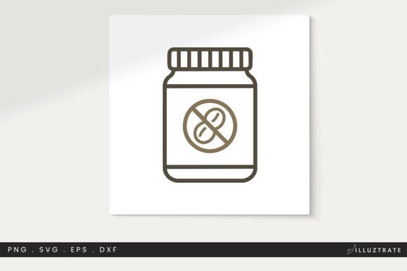 Nut Butter SVG Cut File Clipart PNG for Crafts and Graphics