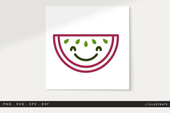 Watermelon SVG Cut File Clipart PNG for Graphics and Crafts